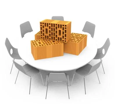 The construction meeting Stock Illustration