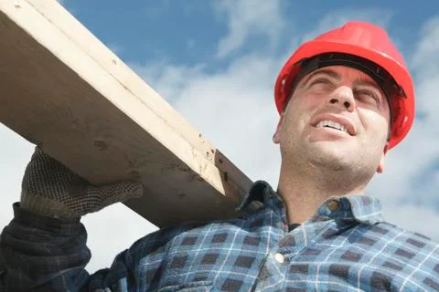 A construction  men working outside Stock-Fotos