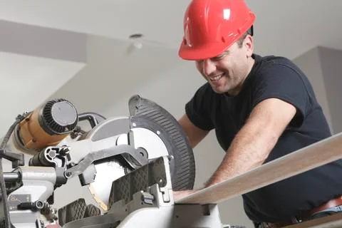 A construction  men working outside Stock-Fotos