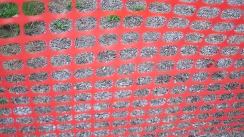Construction Mesh Safety Net in Construction Area Stock Footage 318427808