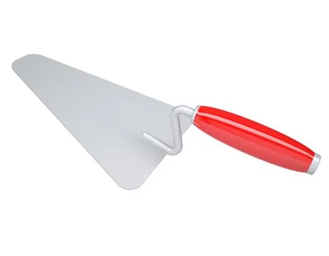 Construction metal trowel. Isolated Stock Illustration