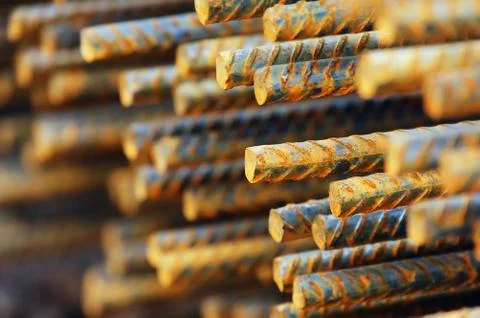 Construction metallic bars Stock Photos