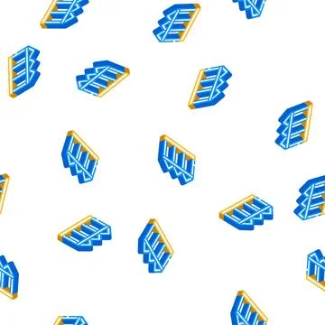 Construction metallic material frame isometric icon seamless pattern Stock Illustration