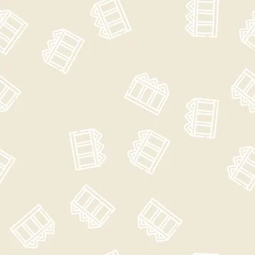 Construction metallic material frame line vector seamless pattern Illustrazione stock