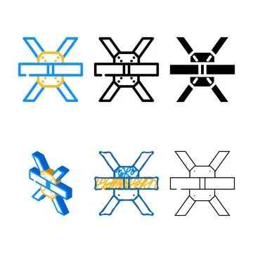 Construction metallic part clean color icon vector Stock Illustration
