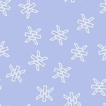 Construction metallic part line vector seamless pattern Stock Illustration