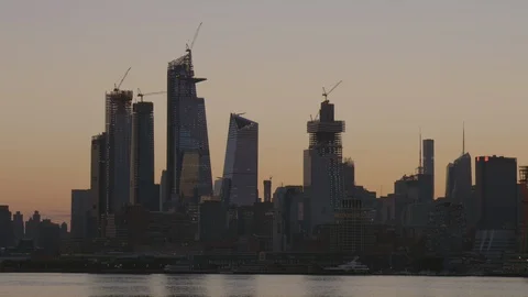 Construction of Midtown Manhattan's West Side. Stock Footage 95199139