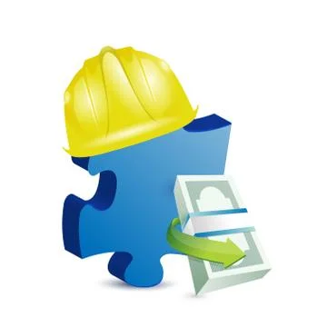 Construction missing piece illustration design Stock Illustration