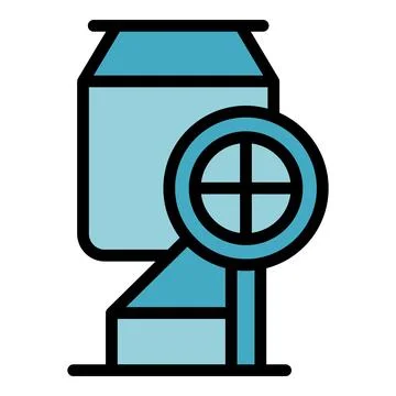 Construction mixer icon vector flat Stock Illustration
