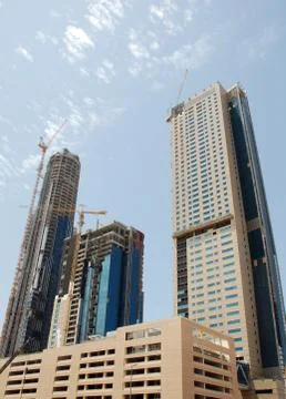 Construction of modern architecture Stock Photos