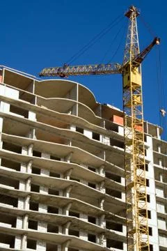 Construction of modern building Stock Photos