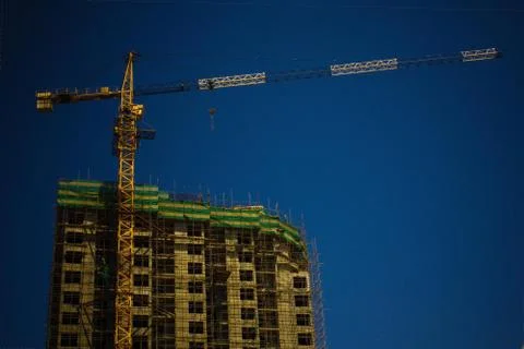 Construction of a modern building. Stock Photos