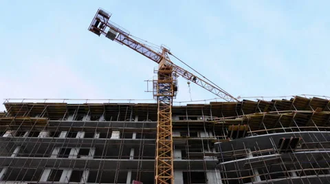 Construction modern office building - morphing (Transition Video) Video stock 46762594