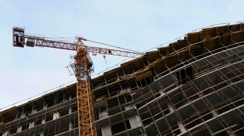 Construction modern office building - morphing (Transition Video) Video stock 46762946