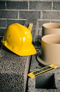 Construction of a modular chimney Stock Photos