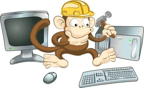 Construction monkey Stock Illustration