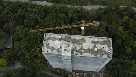 Construction of a monolithic residential... | Stock Video | Pond5