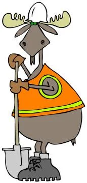 Construction moose Stock Illustration