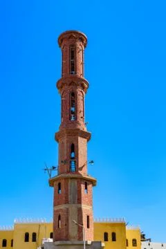 Construction of mosque in El Dahar district of the Hurghada city, Egypt Stock Photos