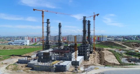Construction of a mosque. Stock Footage 107644224