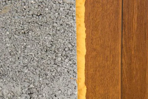 Construction mounting PU foam Foto stock