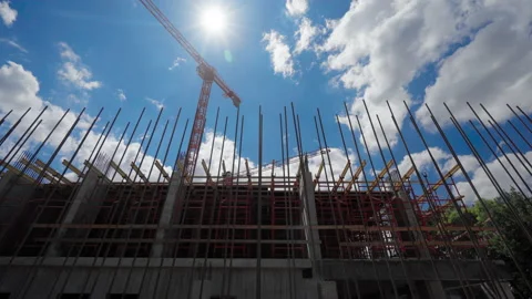 Construction of a multi-storey building Stockbeeldmateriaal 198736550