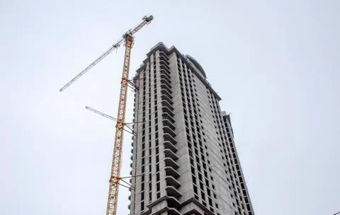 Construction of a multi-storey building Stock Photos