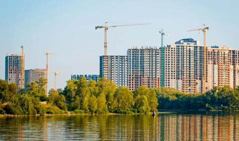 Construction of multi-storey buildings Foto stock
