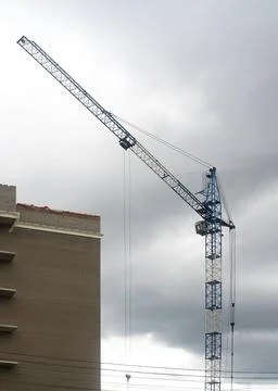 Construction of a multi storey residential building. Stock Photos