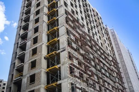 Construction of a multi-story building Foto stock