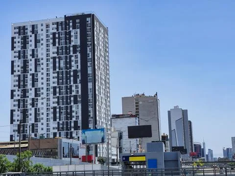 Construction of multiple multi-family condominium buildings Stock Photos