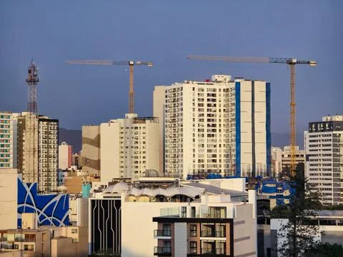 Construction of multiple multi-family condominium buildings Stock Photos