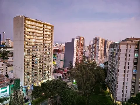 Construction of multiple multi-family condominium buildings Stock Photos
