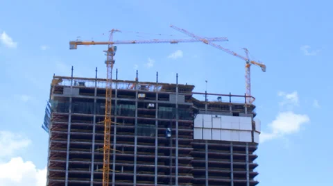Construction of a multistory building Video stock 39479519