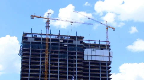 Construction of a multistory building Stock Footage 39479522