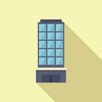 Construction multistory building icon flat vector. Plan area style Ilustración de archivo