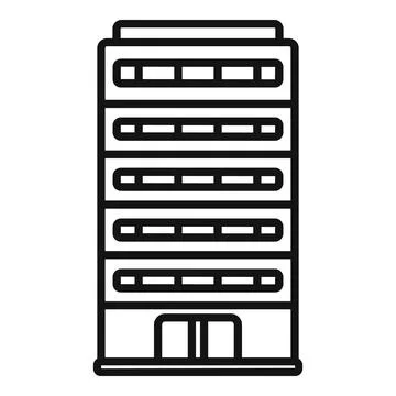 Construction multistory building icon outline vector. Plan area style Ilustración de archivo