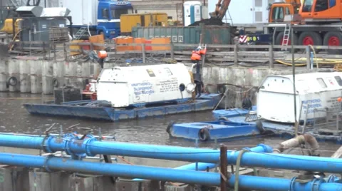 Construction at museum island berlin Stock Footage 32857413