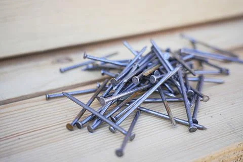 Construction nails, nails Stock Photos