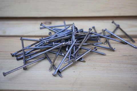 Construction nails, nails Stock Photos