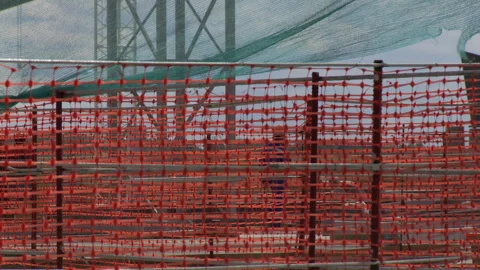 Construction of a new airport building Stock Footage 92199119