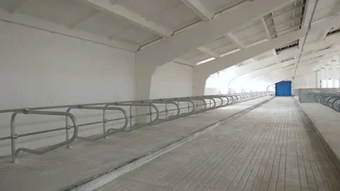 The construction of the new barn. An empty barn Video stock 263580632