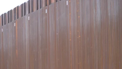 Construction of new border wall is underway on the US-Mexico border. Stock Footage 122116181