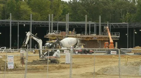 Construction of new building Vídeo Stock 11140180