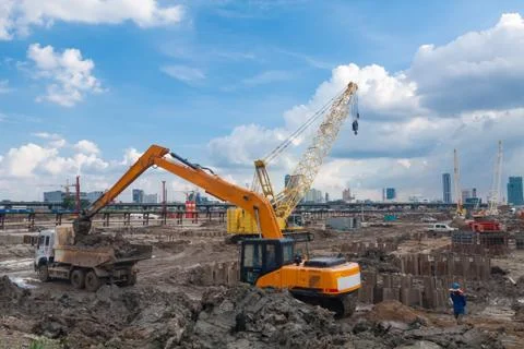 Construction of the new building Stock Photos