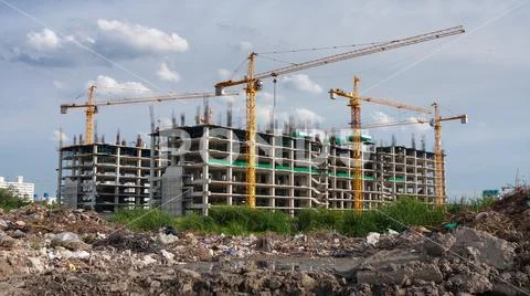 Construction of the new building Stock Photos