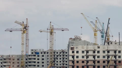 The construction of the new city Stock Footage 61434873