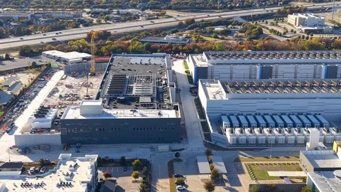 Construction of new Data centers due to AI boom in Richardson, Texas. Vídeos de archivo 321448504