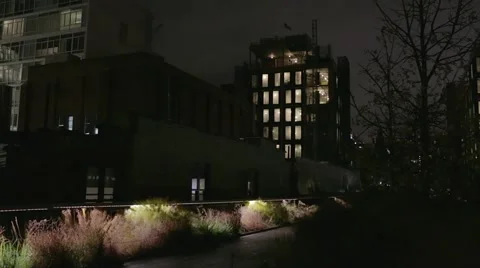 Construction of new high end residential real estate along the Highline Video stock 44772531