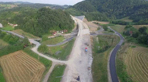 Construction of new highway Stock Footage 52533732